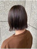 イメチェン/外ハネボブ/ワイドバング/ブルーブラック/美髪