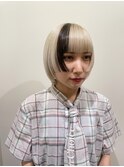 ホワイトベージュカラー◎セパレートカラー　姫カット