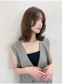 ココアベージュクアンクくびれレイヤーミディアム