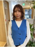【LUAU Haku Osaka 中村】ミディアムボブパーマ