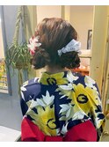 *+.ツインお団子&浴衣着付け.:+