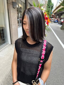 キング 梅田(K!ng) 【梅田】ハイライトカラーホワイトハイライトケアブリーチ