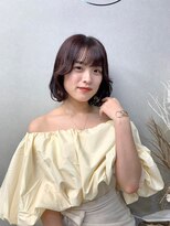 リブロ(LiBro) チェリーブラウン大人ガーリーウェーブミディアム似合わせカット
