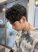 メンズ刈り上げショートパーマ
