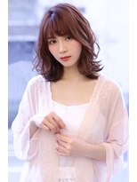 オーロ 西大寺店(ORO)&nbsp;ピンクブラウンが可愛い大人ミディ