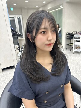 ロンド マーレ 天神大名店(Lond mare) デザインカラー/レイヤーカット/ウェットヘア/オリーブベージュ