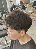 ラヴィズムバイフィフス(LUVISM by fifth) アップバングショート無造作パーマ短髪パーマ新潟万代