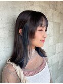 韓国風 前髪カット 艶髪 くびれ巻き サイドバング