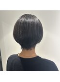 【白髪ぼかし】グレージュカラー×タイトショート