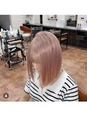 ペールピンク×バレイヤージュ【2ブリーチ