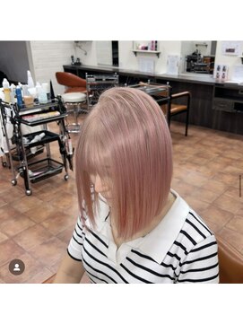 アボックス(abox) ペールピンク×バレイヤージュ【2ブリーチ