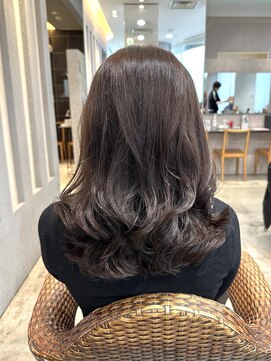 クーラ(Cura) 【Cura原宿】ボブルフネビージュ小顔黒髪デジタルパーマワンレン