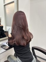 アオ(ao.)&nbsp;ブリーチなしピンク韓国レイヤーカット