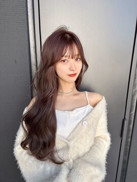 リス バイ ソヨン(Lis by SOYON) 黒髪/グレーベージュ/レイヤーロング/前髪パーマ/髪質改善