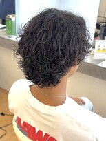 ビカム 名駅(become) 【黒髪サーフカール】センターパートコンマスパイラルパーマ