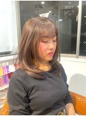 レイヤーカット/巻ける縮毛矯正/縮毛矯正/顔まわりカット