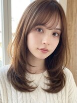 クィーンズガーデンバイケーツーギンザ(QUEEN’S GARDEN by K two GINZA)&nbsp;顔まわりカット/レイヤーカット/透明感/ベージュカラー