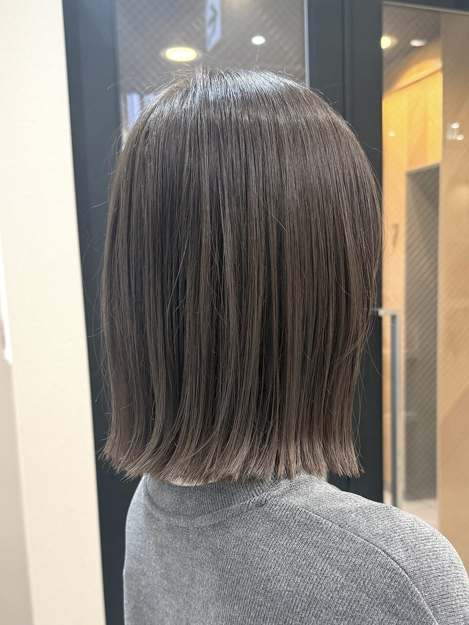 ピンクベージュ/ブリーチなし/ボブ/表参道