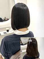 エンバイユアーズ 飯田橋店(eN° by youres) 前下がりボブ 髪質改善ストレート 黒髪ボブ ミニボブ 縮毛矯正
