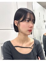 ロンドアヴァントゥス 池袋(Lond aventus) 韓国レイヤー/韓国風/ボブ/髪質改善/黒髪/ブリーチなし〔池袋〕