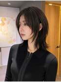 ミディアムウルフミディアムレイヤーハッシュカットレイヤーボブ