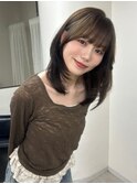 レイヤー　ミディアムレイヤー　顔まわり　前髪　髪質改善