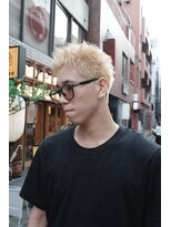 ディスデイバイネルケ 立川(Thisday by nelke)&nbsp;立川ハイトーンブロンドスパイキーショートツーブロックメンズ