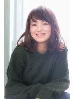 ヘアーアートシフォン 川口東口店(hair art chiffon) グレージュ&スポンテニアスなフリンジバングマッシュミディ川口