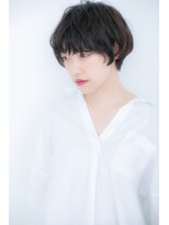 カバーヘア ブリス 上尾西口店(COVER HAIR bliss) ニュアンス感ある、黒髪マニッシュショートZ上尾20代30代40代