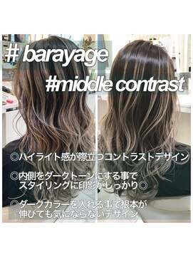 アッシュ 大宮店(Ash) ミドルコントラスト☆バレイヤージュ