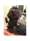 編み込みお花ハーフアップ★Ai北千住