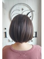 イコウヘアデザイン(icou hair design)&nbsp;似合わせミニボブ×ハイライトラベンダーアッシュ
