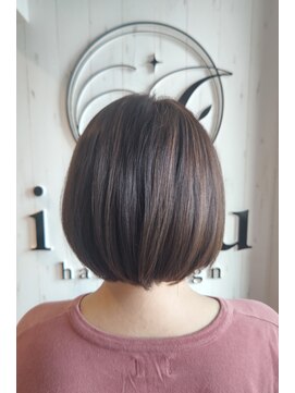 イコウヘアデザイン(icou hair design) 似合わせミニボブ×ハイライトラベンダーアッシュ