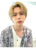 韓国ヘアカルマパーマカルマバングセンターパート黒髪ウルフ