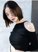 20代30代大人かわいいナチュラル暗髪エアーストレートヘア