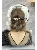 ヘアセット×ハーフアップ
