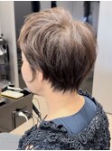 40代50代60代白髪マッシュショートボブ大人美人くびれ髪質改善