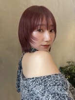 ロンドエニカ 大宮(Lond enika)&nbsp;黒髪ボブルフネビージュ小顔ウルフレイヤーカット