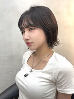 ロンドポレール 北千住(Lond polaire)&nbsp;グレーブラウン似合わせカット/ミニボブレイヤー/ダークアッシュ