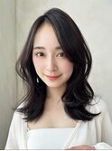 ミディアム/グレージュ/韓国風/髪質改善トリートメント/縮毛矯正