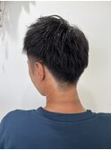 大人の白髪染め/2ブロック束感ショート