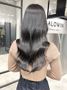 サロウィン 池袋(SALOWIN) 透明感ブルーブラック × 韓国風レイヤー × 髪質改善 #349