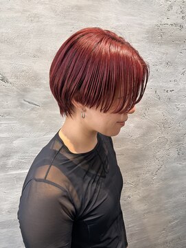 アールトゥーヘアー(art To Hair) ハンサムショート/ショートスタイル/ブリーチ無しピンク