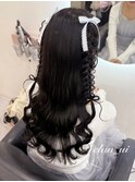 編みおろしハーフツイン【クランソア】ヘアメ/ヘアセット/心斎橋