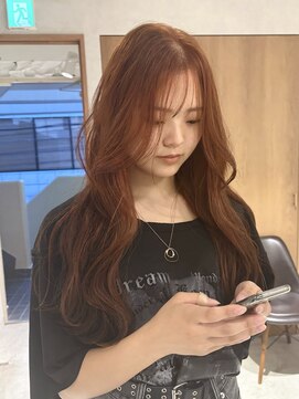 ラミエ バイ メルト 吉祥寺(lamie by melt) 小川/ブリーチなしwカラーレイヤーカットオレンジベージュ吉祥寺