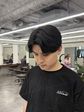 ニコ トウキョウ ロジック(nico TOKYO Logic) メンズセンターパートニュアンスパーマアップバング