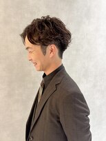 メンズサロン ルーブ 新潟(メンズサロンLOOB)&nbsp;刈り上げセンターパートフェザーパーマツーブロックメンズカット