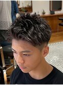 表参道駅MEN’S/ニュアンスパーマ/刈り上げセンターパート