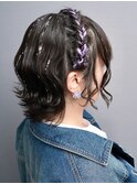 ショート編みカチュヘアメイク☆ヘアセットヘアアレンジ推し活