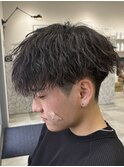細かく散る。縦落ちツイスパ